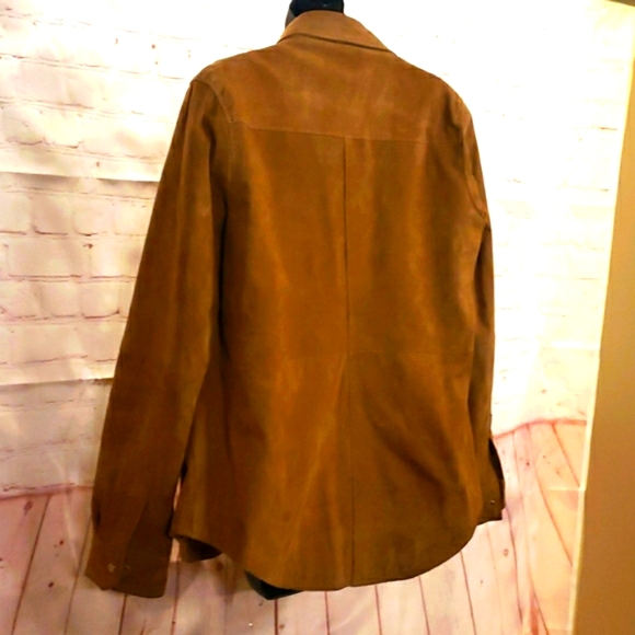 Rich Brown Faux Suede Blazer/Shirt Style Jacket - Picture 5 of 6